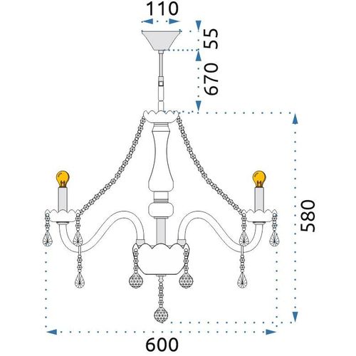 TOOLIGHT Kristalna svjetiljka 300752 slika 15