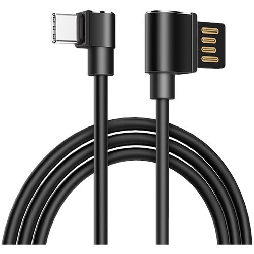 hoco. USB kabel za smartphone, USB type C, 90°, 1.2 met., crna - U37 Long Roam, USB type C, BK slika 2