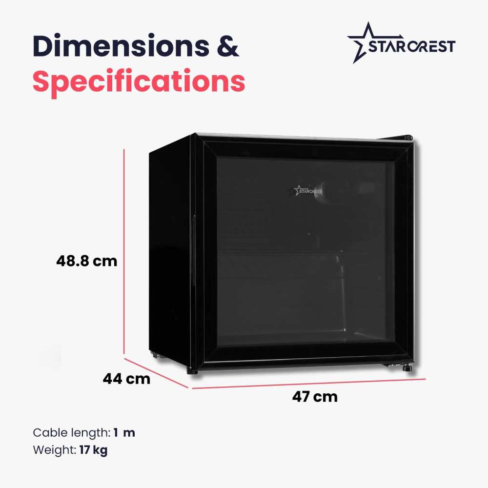STARCREST SBC-5010BK Mini hladnjak 46 L crni slika 8