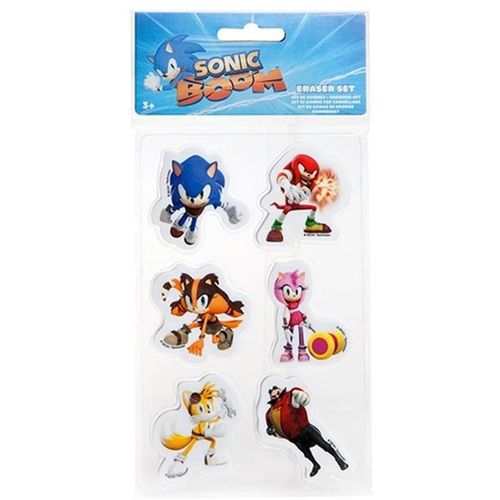 Set od 6 gumica sa likovima iz popularne video igre Sonic slika 1