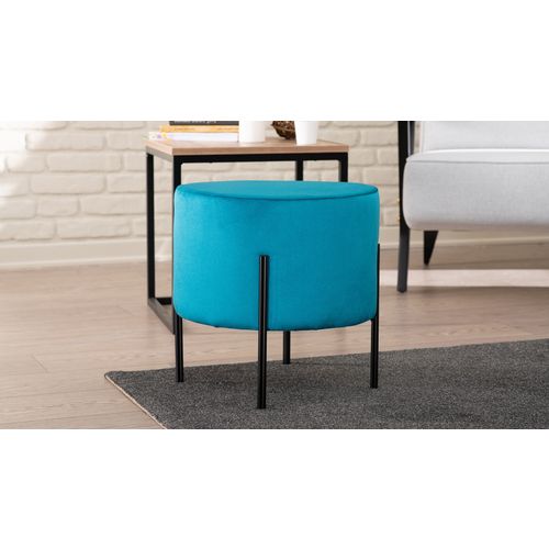 Atelier Del Sofa Tabure, Plava Crno, Flow - Blue slika 3