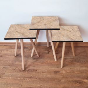 Nesting Table Set (3 komada) - Bež