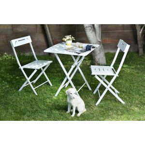 Floriane Garden Set vrtnih stolova i stolica (3 komada), bijela boja, Bistro Set 2