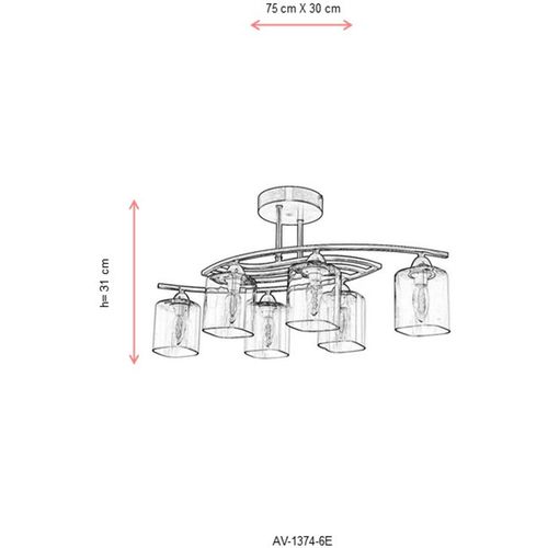 AV-1374-6E Antiquation Chandelier slika 3