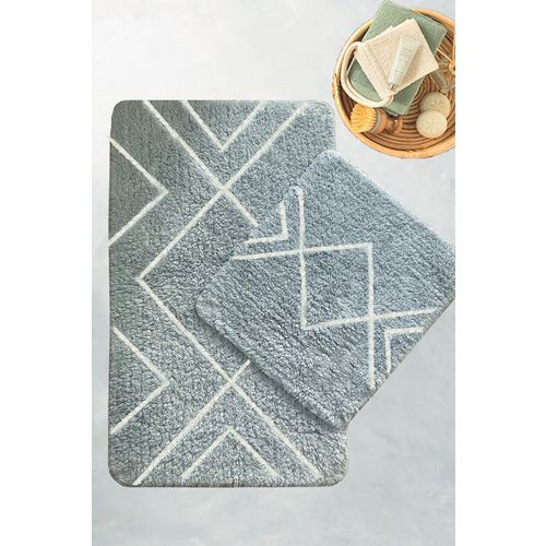 Longan - Grey Grey Bathmat Set (2 Pieces) slika 1