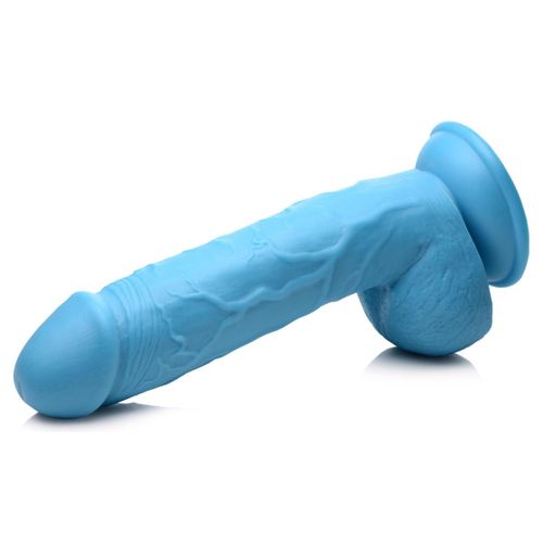 Dildo Poppin - 20 cm, plavi slika 3