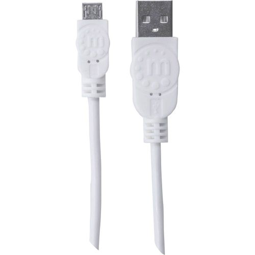 Manhattan USB kabel USB 2.0 USB-A utikač, USB-Micro-B utikač 1.80 m bijela UL certificiran 324069 slika 5