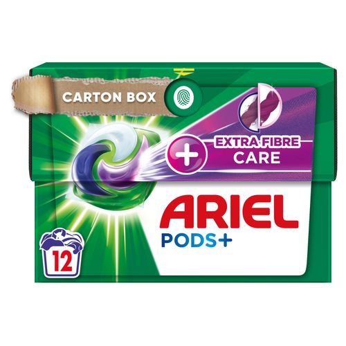 Ariel Kapsule za pranje veša + Extra Fiber Care 12 kom, 12 pranja slika 1