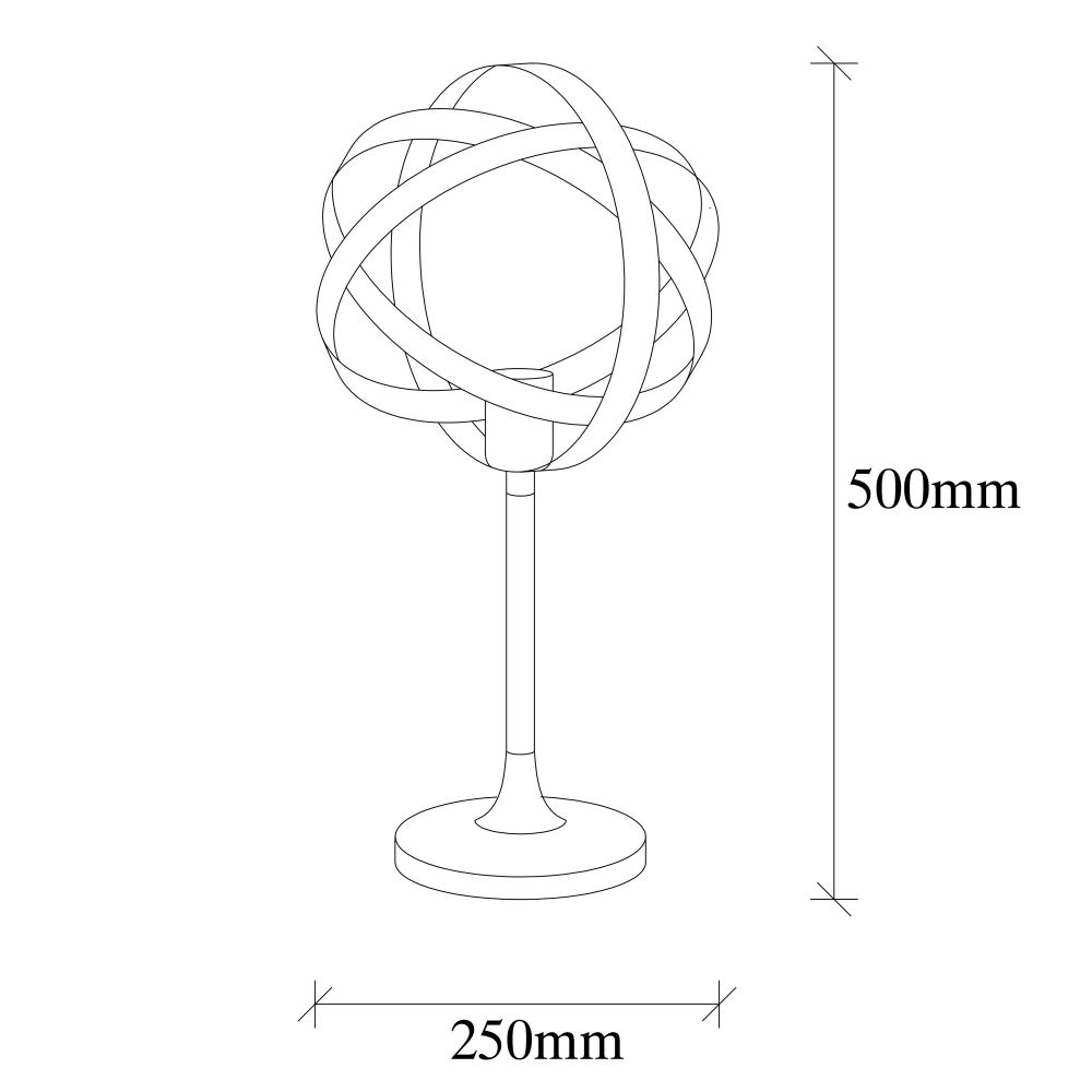 Gezegen - 4847 Gold Crna Stolna Lampa slika 3