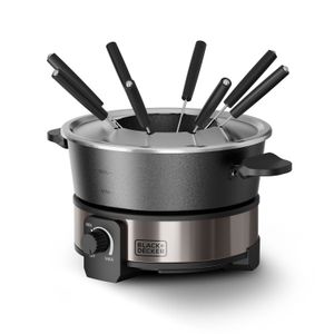 Fondue komplet za jednostavnu i sigurnu pripremu fonduea. Snažni kućanski aparati za svaki dom. Black&Decker BXFC1000E