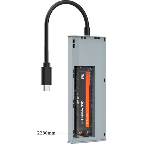 MAIWO USB 3.2 Gen2 x 1 Tip-C 6 u 1 SATA &PCIe NvMe M.2 Kućište sa HDMI/PD/USB , KH1001 slika 2