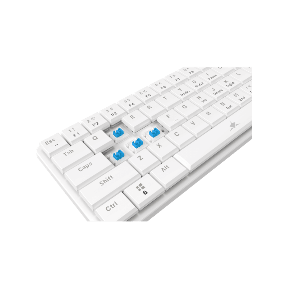 WHITE SHARK Tastatura GK-006221 NAGAMAKI / Bijela, Mehanička, US-Plavi prekidači slika 2