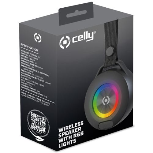 CELLY LIGHTBEAT wireless  prenosivi bluetooth zvučnik u CRNOJ boji slika 2