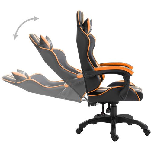 Igraća stolica od umjetne kože narančasta slika 34