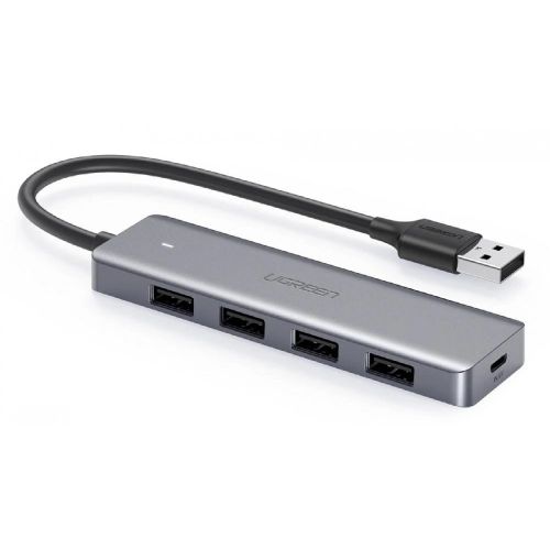 USB HUB UGREEN, USB 3.0 A, 4-portni, micro USB, sivi slika 1