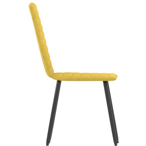 Blagovaonske stolice 6 kom žute baršunaste slika 11