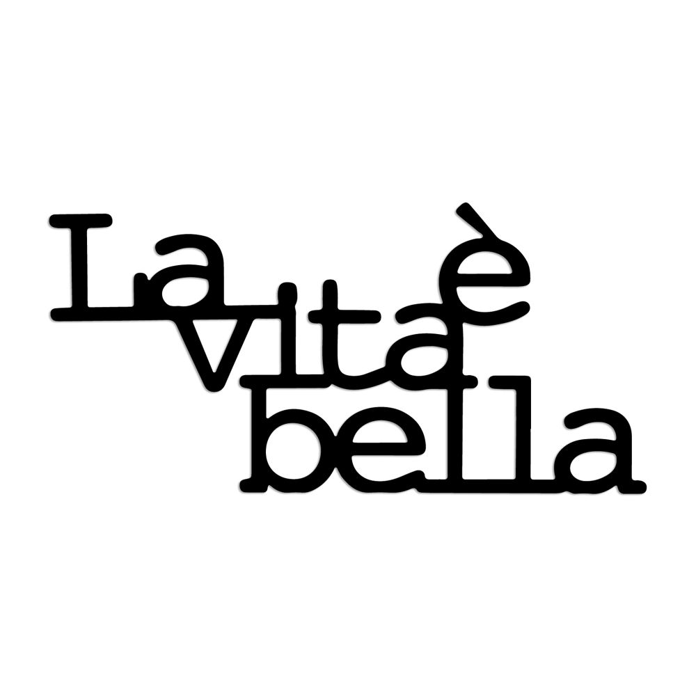 Decorative metal wall accessory Vita E Bella 1, colour: black slika 4