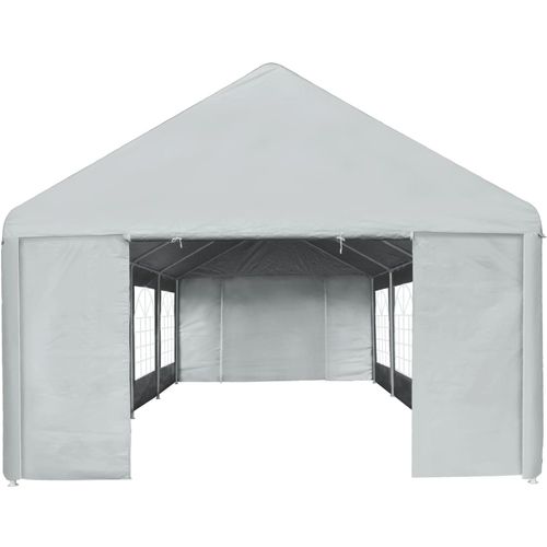 Šator za zabave od PE-a 4 x 8 m sivi slika 44