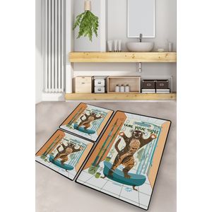 Set višebojnih prostirki za kupatilo 'Tame Your Tiger' (3 komada)