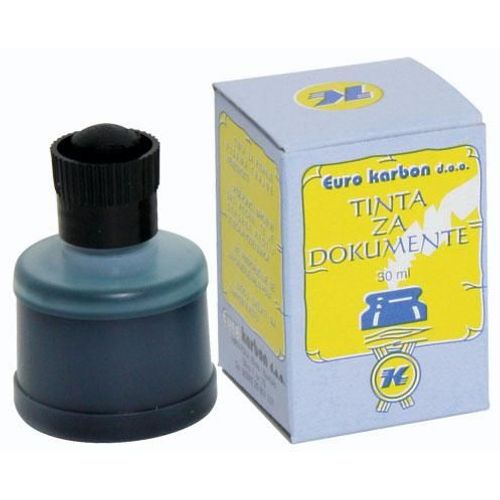 Tinta za trajne dokumente Eurokarbon, 30 ml, crna slika 2