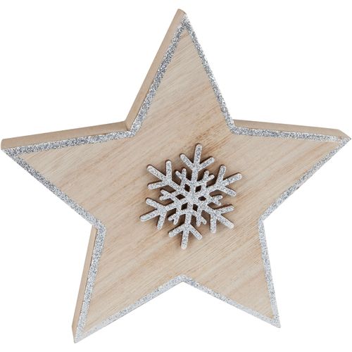 Božićni ukras-figura zvijezda 18 x 18 x 2 cm drvena slika 1