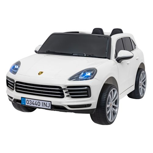 Licencirani auto na akumulator Porsche Cayenne S - bijeli/lakirani slika 3