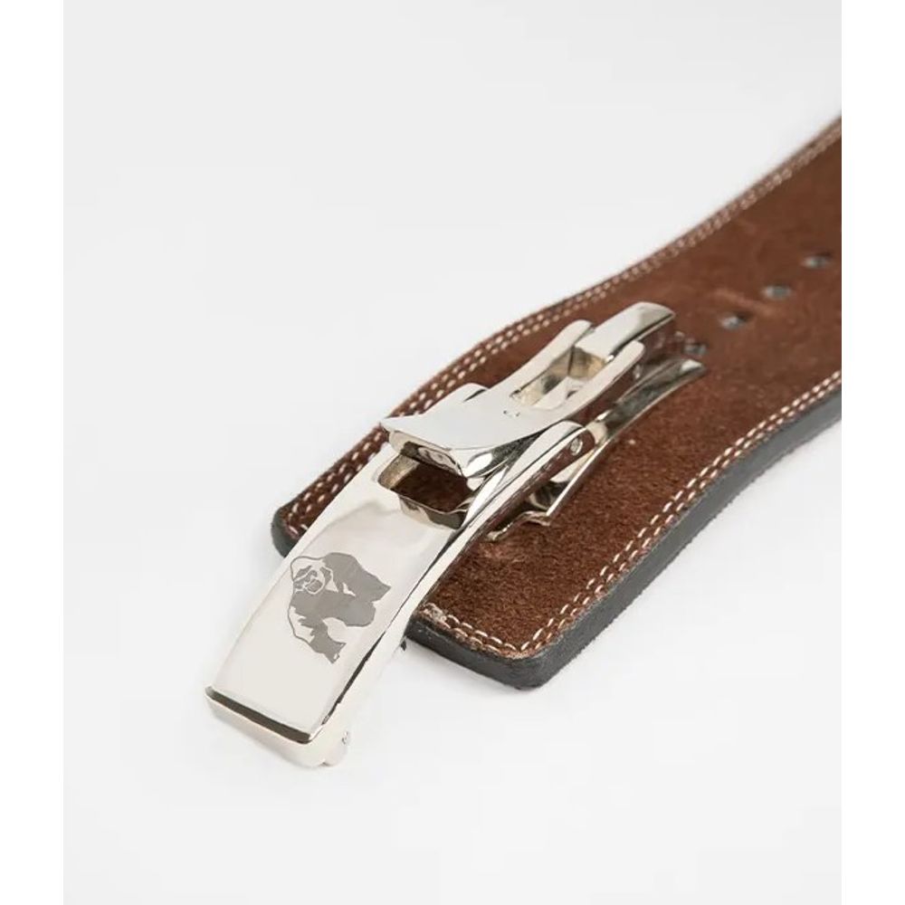 Gorilla Wear KOŽNI Pojas sa kopčom/polugom 10cm, Smeđi slika 3
