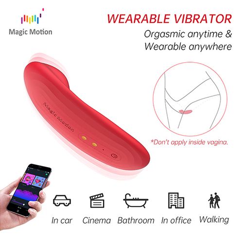 Vibrator za gaćice Magic Motion - Nyx Smart, crveni slika 9