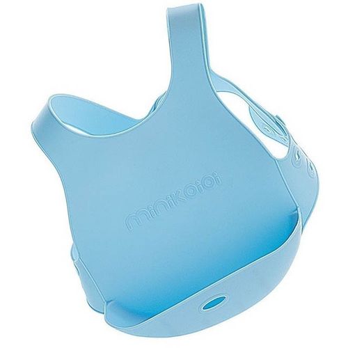 Minikoioi Silikonski siperak Flexi Bib, Plavi slika 1