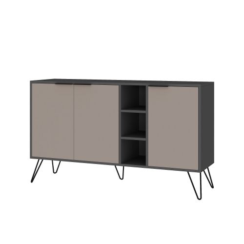 Woody Fashion Komoda, AntracitSvijetlo smeđa, Clara Console - Anthracite, Light Mocha slika 3