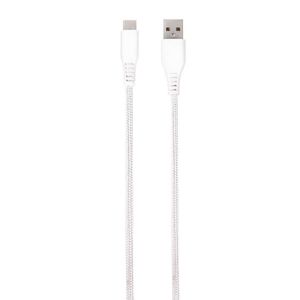 Kabel VIVANCO 61694, Type-C, Long Life, pleteni, 2.5m, bijeli