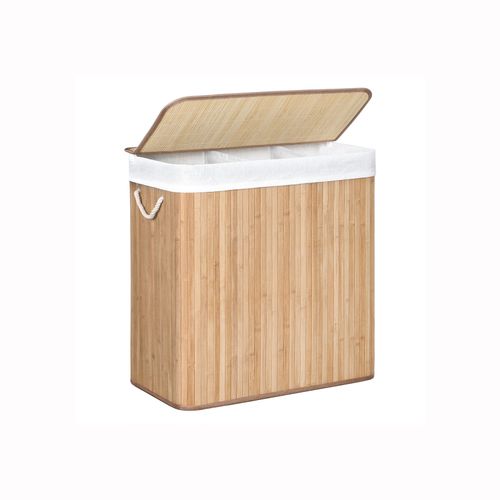 SONGMICS laundry basket Bamboo 3 x 50L slika 1