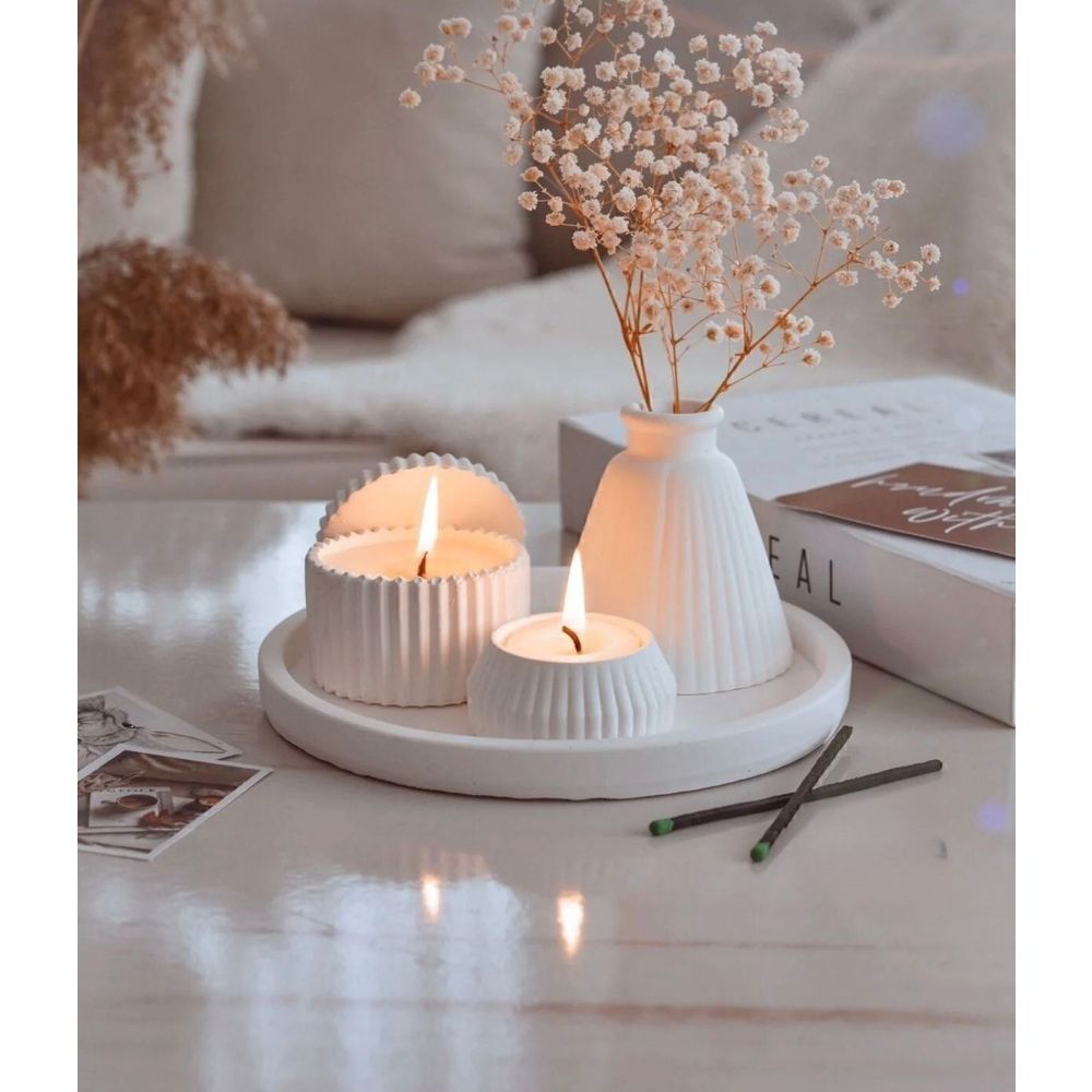 Candle set (5 pieces) 1286, colour: white slika 1