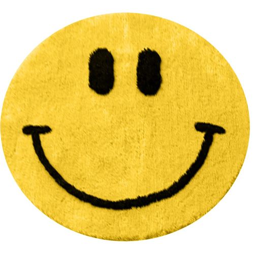 Colourful Cotton Akrilna kupaonska prostirka Yellow Smile slika 3