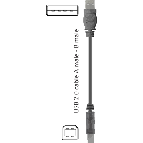 ZED electronic USB kabl za printer, dužina 3.0 metra - USB-AB/3 slika 2