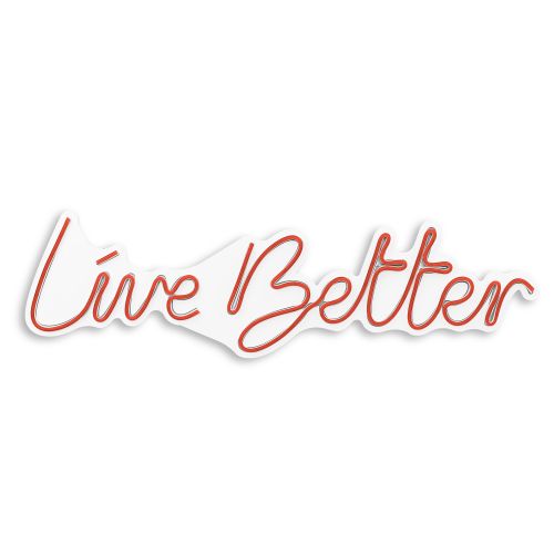 Wallity Zidna LED dekoracija, Live Better - Red slika 1