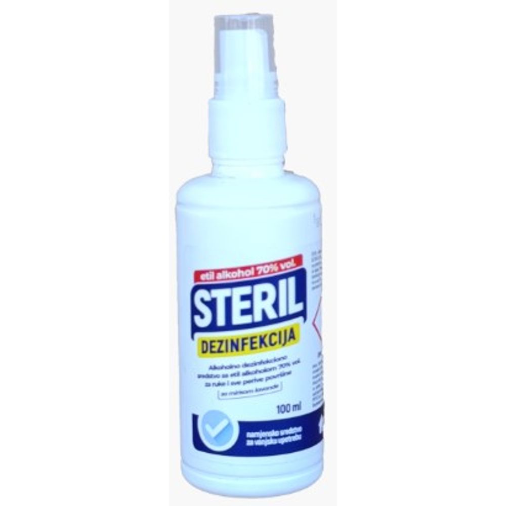 Steril sredstvo za dezinfekciju sa pumpicom 70% 100ml slika 1