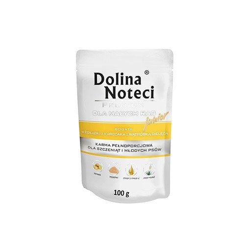 Dolina Noteci Premium Dog Junior Male Rase sa Pilećim Želucem i Telećom Džigericom 100g slika 1