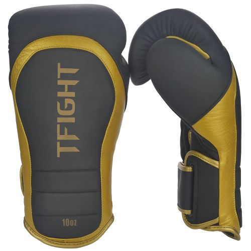 TFIGHT Premium Pro Black / Gold 14 OZ, rukavice za boks slika 1