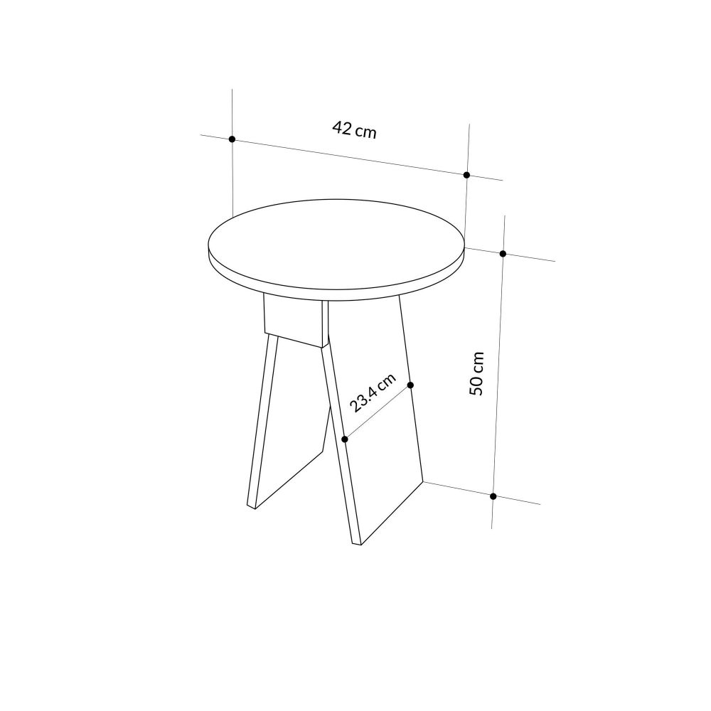 Chen - Whıte White Side Table slika 7
