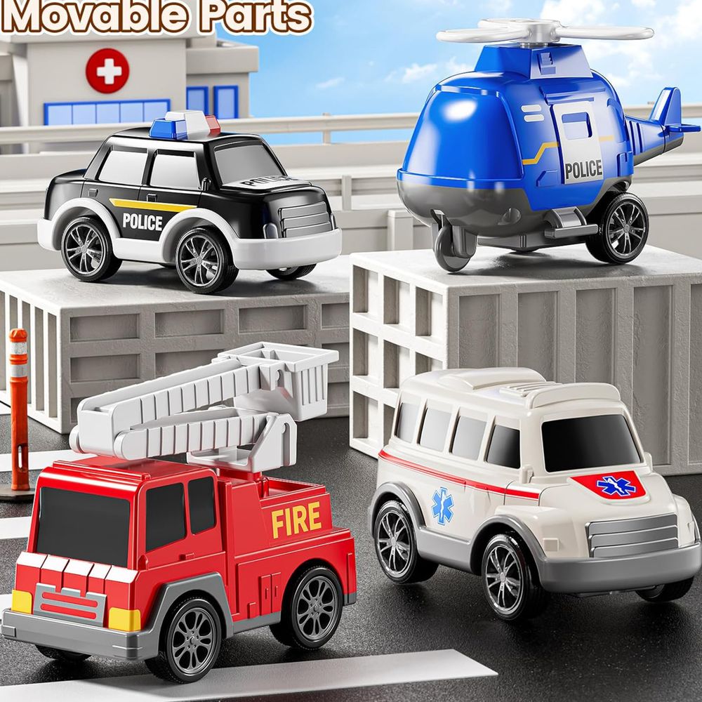 Woopie road tegljač set od 5 automobila - hitna pomoć slika 8