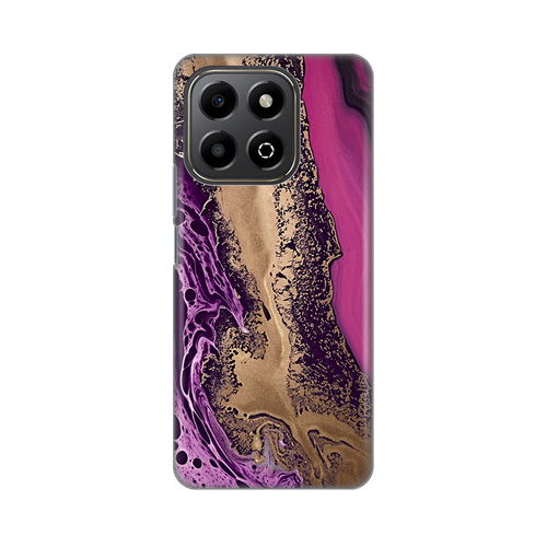 Torbica Silikonska Print za Honor X6b Purple Gold Marble slika 1