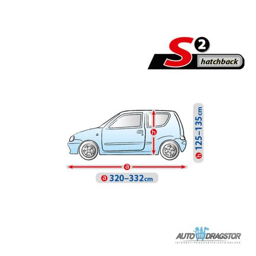 CERADA ZA AUTOMOBIL S2 HATCHBACK D 320-332/Š 125-135/V 146CM VODONEPROPUSNA slika 3