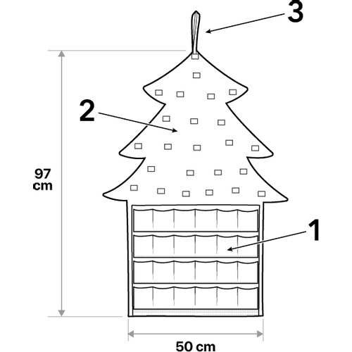 Feltri - Adventsko božićno drvce s 24 ukrasa / Adventski kalendar slika 5