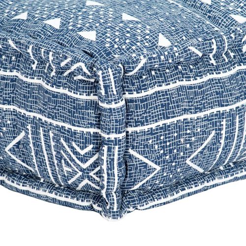 283796 Pouffe 100x100x20 cm Indigo Fabric slika 7