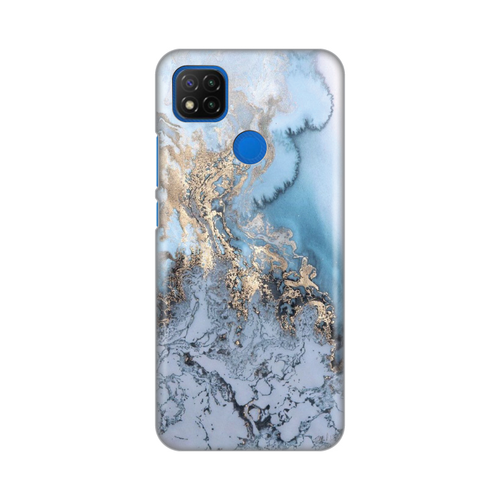 Torbica Silikonska Print za Xiaomi Redmi 9C/10A Blue Gold Marble slika 1