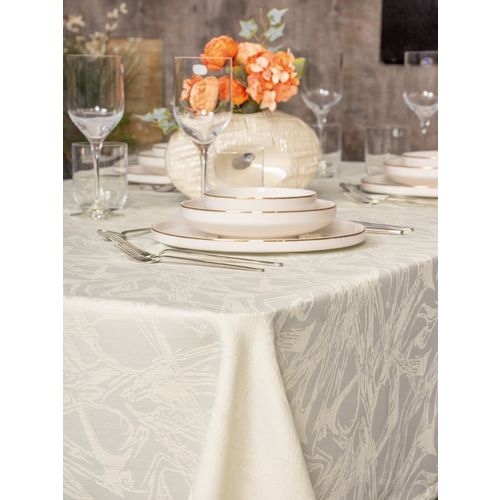 Lavinia 220 - Cream Cream Tablecloth slika 3