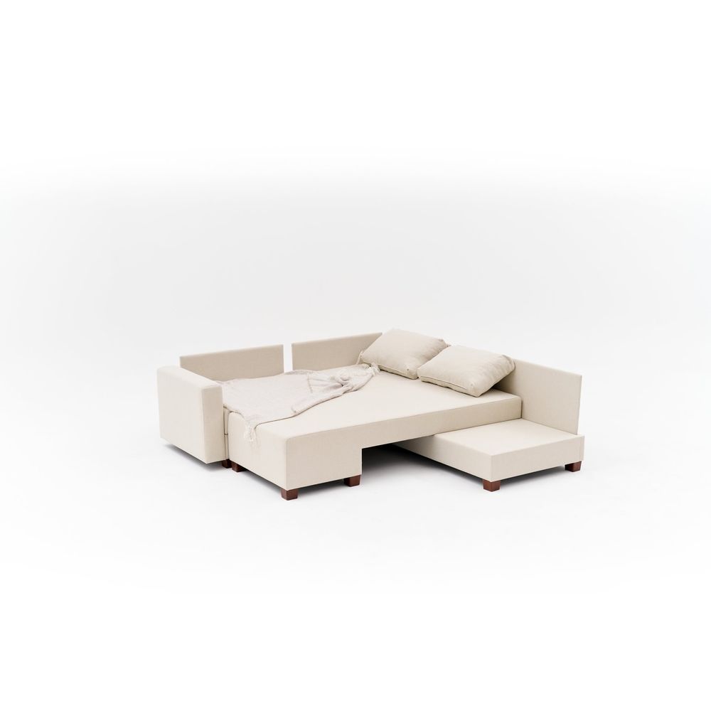 Aly Arzilla Lijevi - Krem Krem Kutni Sofa-Krevet slika 9