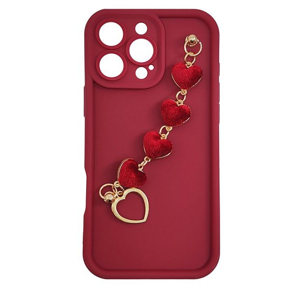 MM TPU IPHONE 16 PRO MAX SILICONE CANDY WRIST STRAP R Heart slika 1
