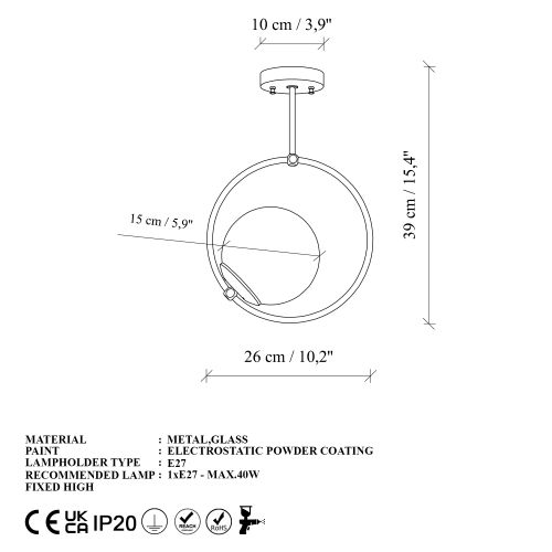 Opviq Luster SKYLER slika 7